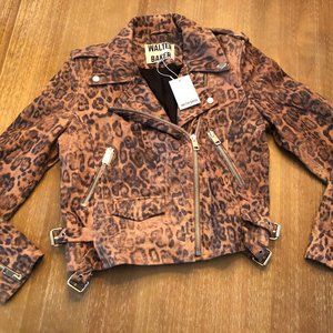 Walter Baker Francis Snake-Print Leather Moto Jack